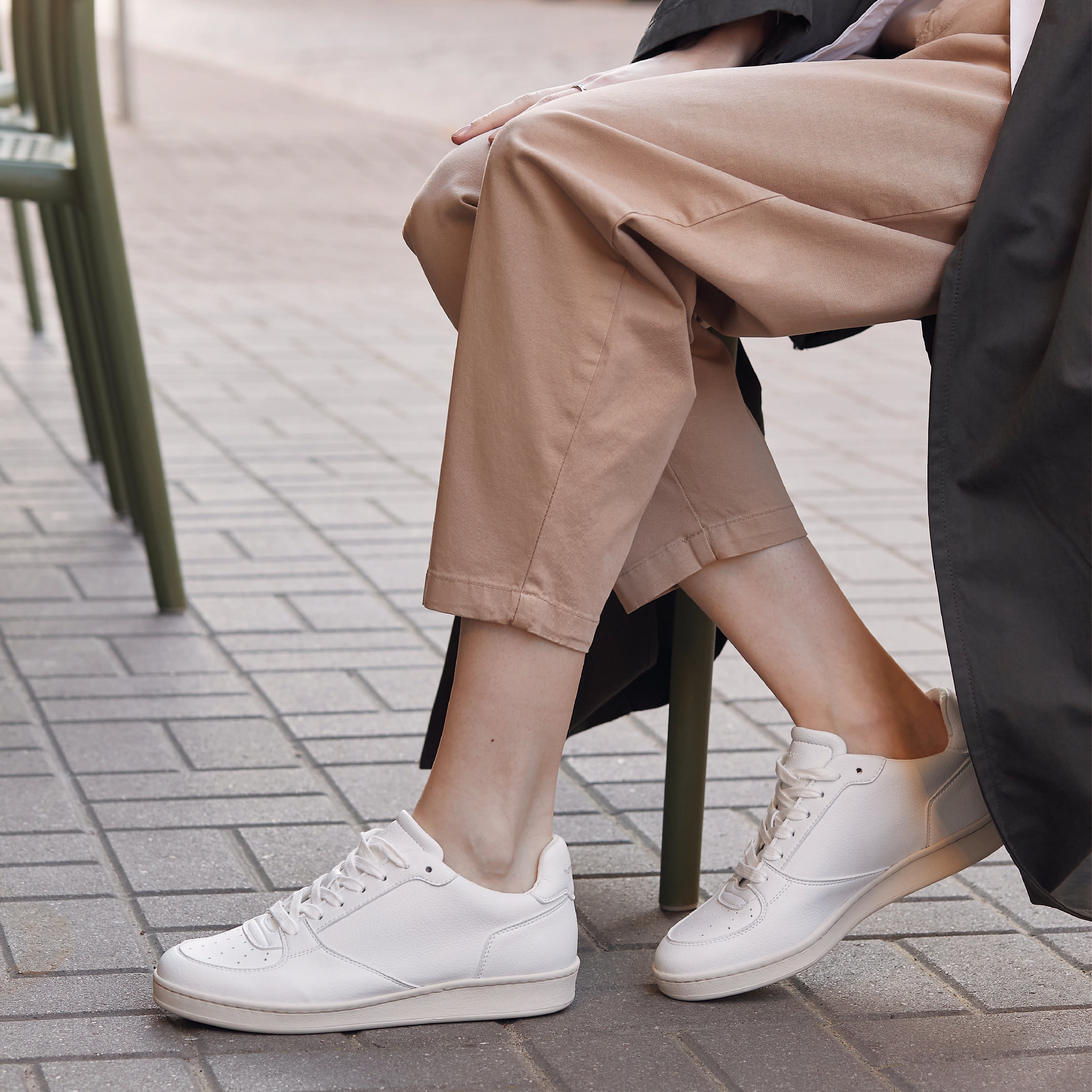 White sustainable sneakers hotsell